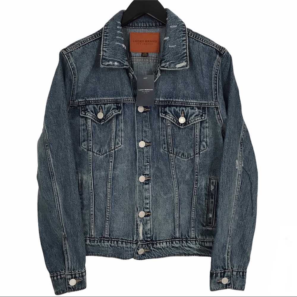 Lucky Brand Tomboy Trucker Denim Jean Jacket L